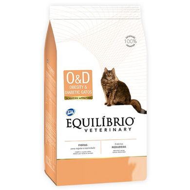 Лечебный корм Equilibrio Veterinary Cat Obesity & Diabetic для котов страдающих от ожирения и диабета 500 г