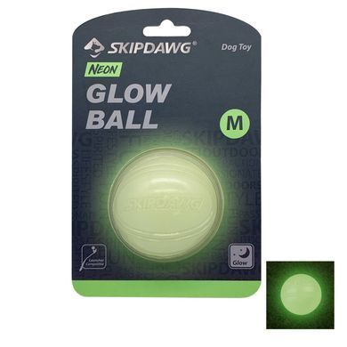 Сваітлонакопичувальний м'яч для собак Skipdawg Glow Ball, Medium