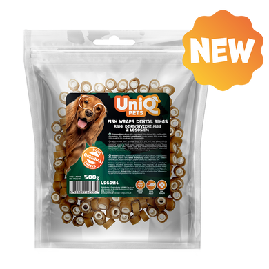 Ласощі для чищення зубів собак UniQ PETS Dental tube з лососем 500 г
