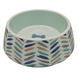 Меламиновая миска для собак Derby AH002 Stripes & bone, M, 470 мл, 14.5x17.5x6 см