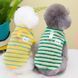 Флисовый свитер Derby Green Stripe для собак, кошек, щенков, 40 см, 52 см, 35 см, 2XL