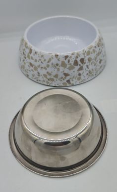 Меламиновая миска с чашей из нержавеющей стали Derby AH005 Stone, S, 150 мл, 10.5x14x4 см