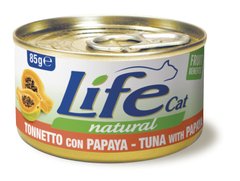 Консерва для котов LifeNatural Тунец с папайей (tuna with papaya), 85 г, 85 г