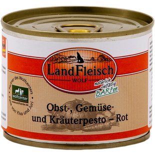 Консерви для собак Landfleisch Dog Wolf Pesto Rot, 200 г