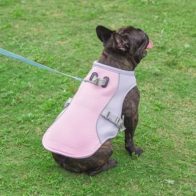Летний охлаждающий жилет для собак Pink, 28 см, 30-48 см, 35 см, S