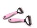 Колтуноріз для видалення вовни вовни Single Side Pet Hair Knots Dematting Comb для собак і кішок, Рожевий, Medium