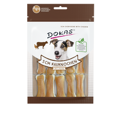 Ласощі для собак Dokas - Жувальні кісточки з курячою грудкою 5 см, курка, яловичина, 120 г