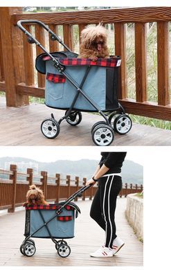 Коляска для маленьких кошек и собак Bestopet (Люпосанчик) BS-RL-09 Black