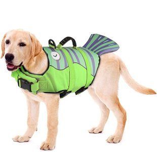 Спасательный жилет для собак Derby Fish Design Green, 20 см, 30-42 см, 25-35 см, XS