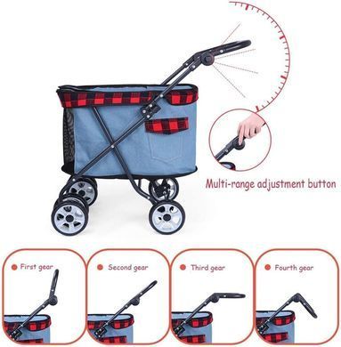 Коляска для маленьких кошек и собак Bestopet (Люпосанчик) BS-RL-09 Black