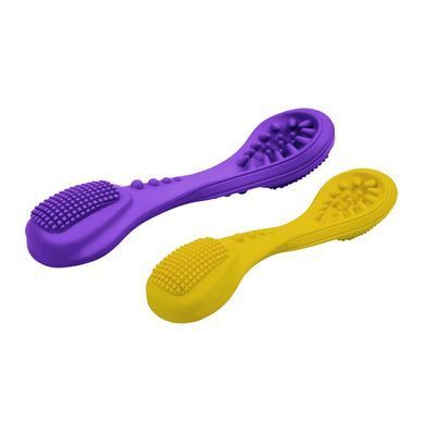 Іграшка для собак BronzeDog Jumble Дентал Ложка, Жовтий, Medium