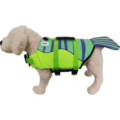 Рятувальний жилет для собак Derby Fish Design Green, 20 см, 30-42 см, 25-35 см, XS