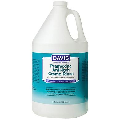 Кондиціонер від сверблячки з 1% прамоксін гідрохлоридом Davis Pramoxine Anti-Itch Creme Rinse для собак і котів, 3,8 л