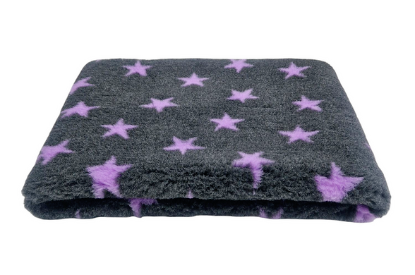 Килимок для собак Vetbed Charcoal & Lilac Stars, 80х100 см