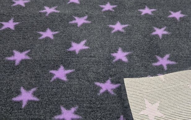 Килимок для собак Vetbed Charcoal & Lilac Stars, 80х100 см