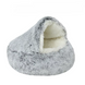 Плюшевая лежанка Люпосанчик Grey Plush Pet Bed для котов и собак, d - 40 см, XS