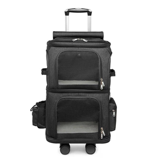 Сумка-візок для двох тварин Voyager Pet LVCB2339, Черный, 32х26х61 см