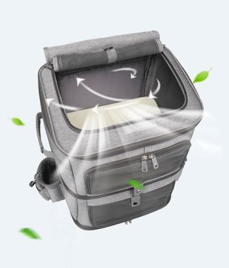 Сумка-візок для двох тварин Voyager Pet LVCB2339, Черный, 32х26х61 см