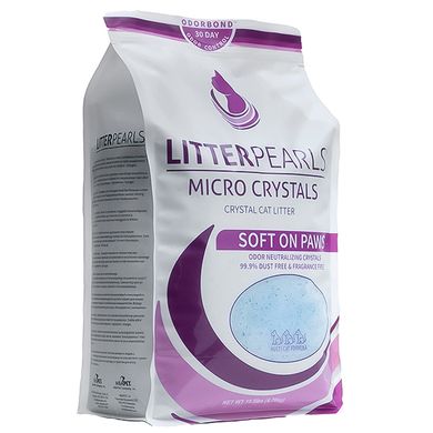 Кварцевий наповнювач для туалетів котів Litter Pearls Micro Crystals, 4,76 кг