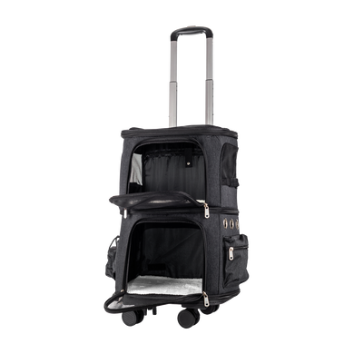 Сумка-візок для двох тварин Voyager Pet LVCB2339, Черный, 32х26х61 см