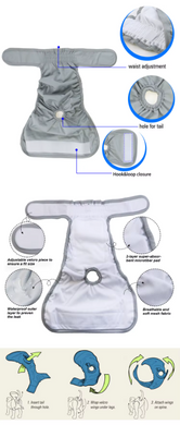 Многоразовый подгузник для сук Dog Ladies Diapers 03, L
