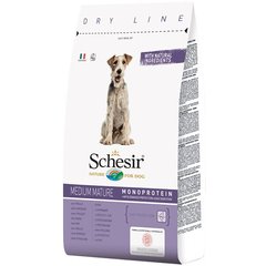 Cухой монопротеиновый корм для пожилых или малоактивных собак средних пород Schesir Dog Medium Mature 3 кг