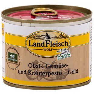 Консерви для собак Landfleisch Dog Wolf Pesto Gold, 200 г