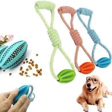 Інтерактивна іграшка для собак Derby Dog Rope Toy with Ball and Handle, Помаранчевий