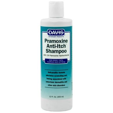 Шампунь від сверблячки з 1% прамоксін гідрохлоридом Davis Pramoxine Anti-Itch Shampoo для собак і котів, 355 мл