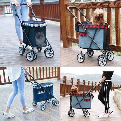 Коляска для маленьких кошек и собак Bestopet (Люпосанчик) BS-RL-09 Dark Blue