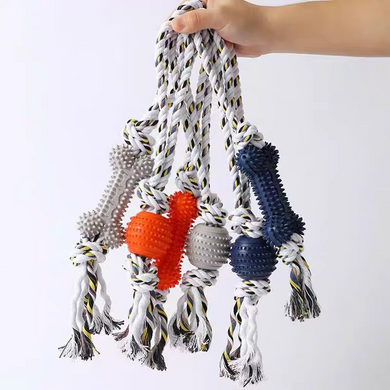 Інтерактивна іграшка для дресирування собак Derby Tug Ball Toy з м'ячиком, Темно-синій