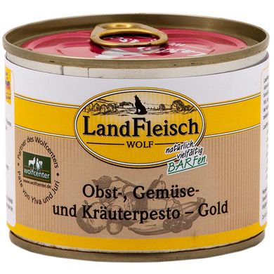 Консерви для собак Landfleisch Dog Wolf Pesto Gold, 200 г