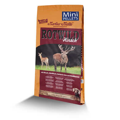 Сухий суперпреміум корм для собак міні порід Markus-Muhle Mini ROTWILD Hirsch з оленем, качкою і білою рибою, 15 кг, Упаковка виробника, Сухий корм, Заводська