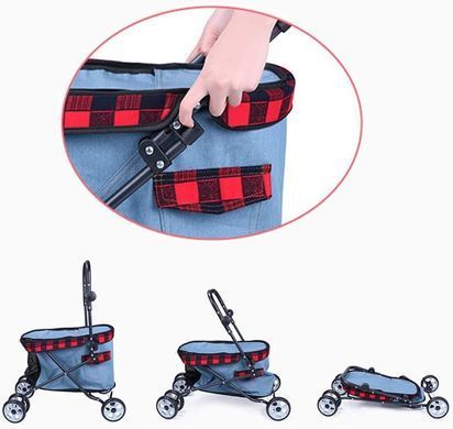 Коляска для маленьких кошек и собак Bestopet (Люпосанчик) BS-RL-09 Dark Blue