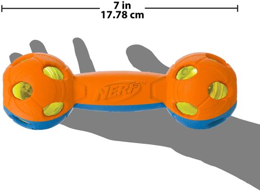 Світна гантеля для собак Nerf Dog 7in LED Bash Barbell