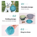 Силіконова складна дорожня миска Derby Collapsible silicone pet bowl, серый, 400 мл