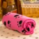 Плед для домашніх тварин Paw Print Soft Fleece Pet Blanket, Рожевий, 60х70 см