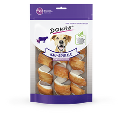 Лакомство для собак Dokas - Жевательная спираль из говядины с куриной грудкой, говядина, курица, 110 г