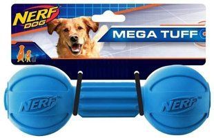 Игрушка-штанга для собак Nerf Dog Barbell Chew Toy, Голубой, Medium/Large