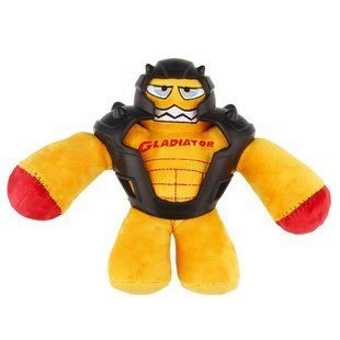Игрушка для Собак Gigwi Gladiator в Резиновой Броне с Пищалкой Желтый 20 см, Medium