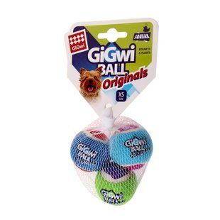 Игрушка для Собак Gigwi Ball Originals Мяч с Пищалкой Набор из 3 шт 4 см, X-Small