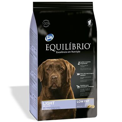 Сухий низькокалорійний суперпреміум корм Equilibrio Light All Breeds для собак середніх і великих порід 15 кг