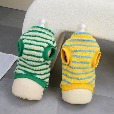 Флисовый свитер Derby Yellow Stripe для собак, кошек, щенков, 40 см, 52 см, 35 см, 2XL