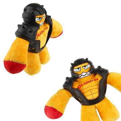 Игрушка для Собак Gigwi Gladiator в Резиновой Броне с Пищалкой Желтый 20 см, Medium