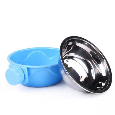 Миска с креплением к клетке/вольеру Derby Fixable Pet Bowl, Голубой, M, 300 мл