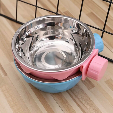 Миска с креплением к клетке/вольеру Derby Fixable Pet Bowl, Голубой, M, 300 мл