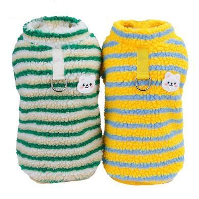 Флисовый свитер Derby Yellow Stripe для собак, кошек, щенков, 40 см, 52 см, 35 см, 2XL