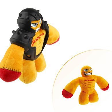 Игрушка для Собак Gigwi Gladiator в Резиновой Броне с Пищалкой Желтый 20 см, Medium