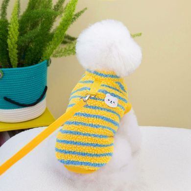 Флисовый свитер Derby Yellow Stripe для собак, кошек, щенков, 40 см, 52 см, 35 см, 2XL