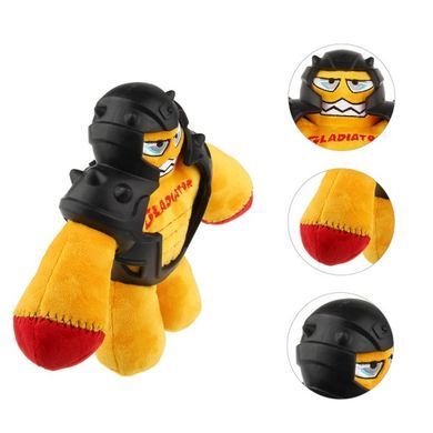 Игрушка для Собак Gigwi Gladiator в Резиновой Броне с Пищалкой Желтый 20 см, Medium